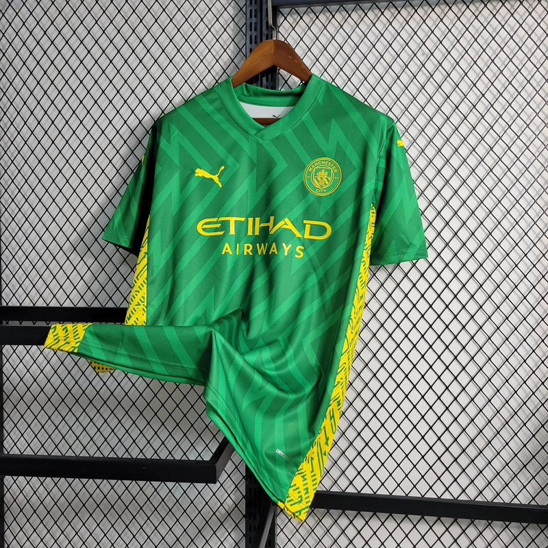 Manchester City Goalkeeper Shirt 23/24 - Men's Green Fan Shirt