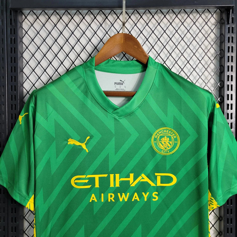 Manchester City Goalkeeper Shirt 23/24 - Men's Green Fan Shirt
