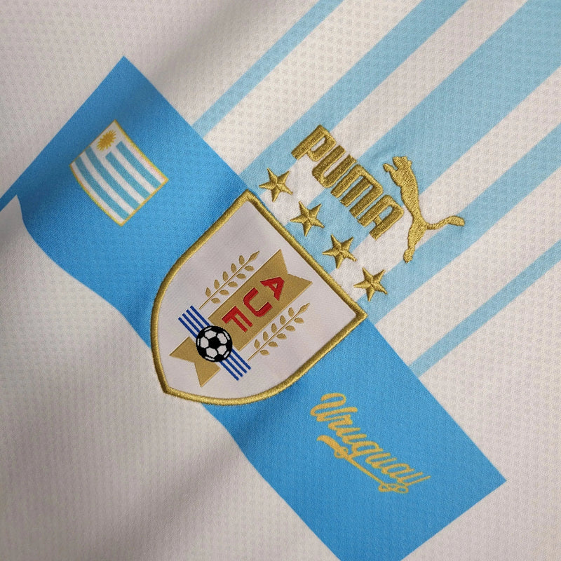 Uruguay Home Shirt 22/23 - Men's White Fan Shirt