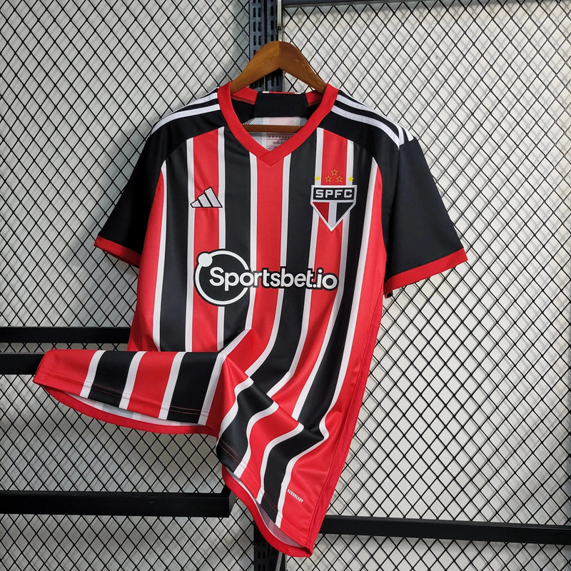 São Paulo Away Shirt 23/24 - Men's Fan Black and Red