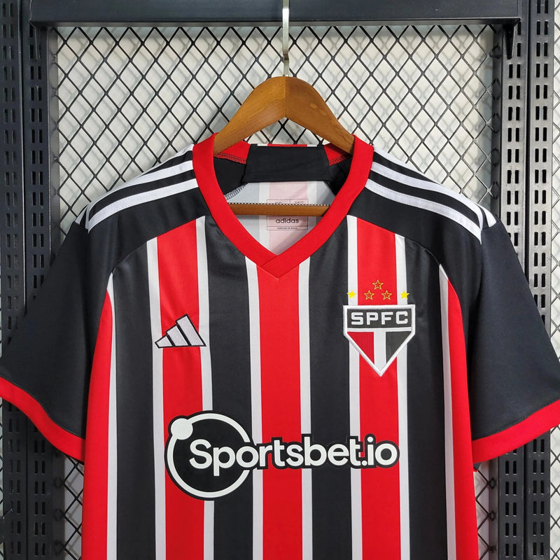 São Paulo Away Shirt 23/24 - Men's Fan Black and Red