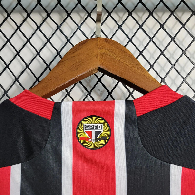 São Paulo Away Shirt 23/24 - Men's Fan Black and Red