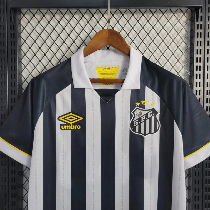 Santista Away Shirt 23/24 - Men's Fan Black and White