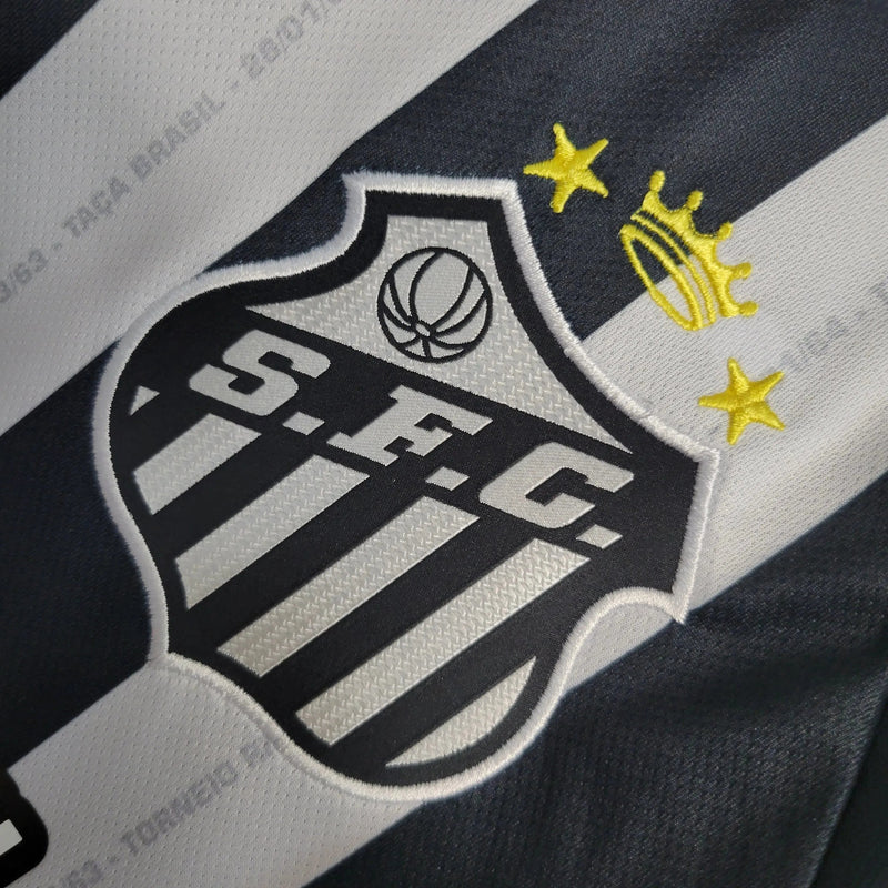 Santista Away Shirt 23/24 - Men's Fan Black and White
