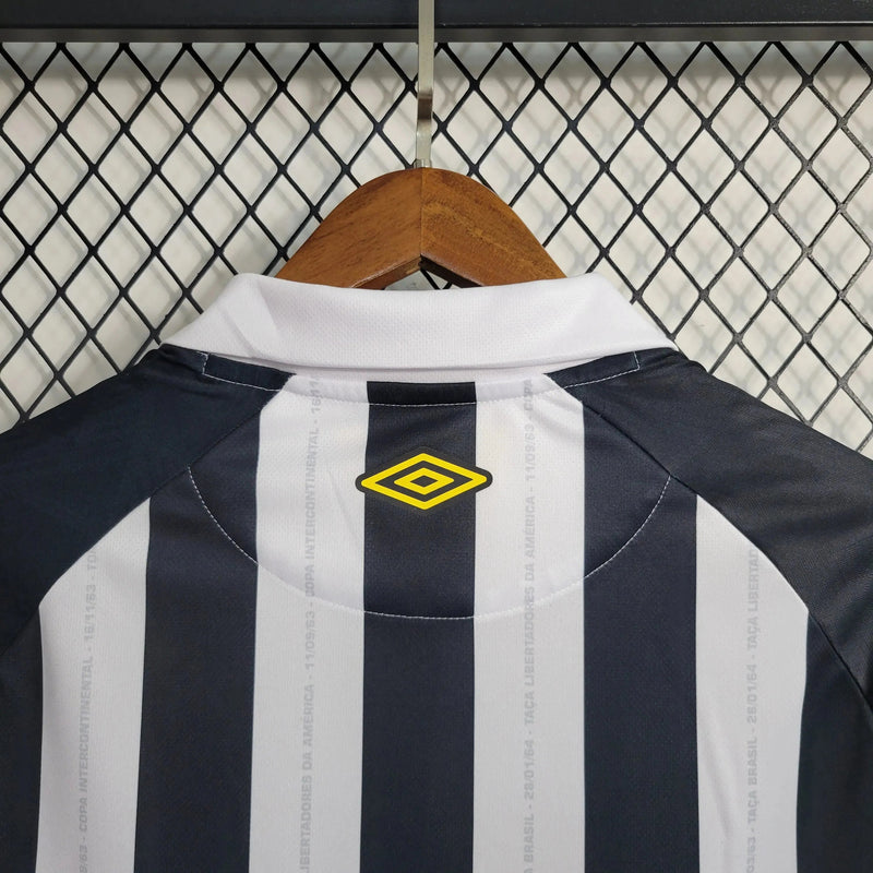Santista Away Shirt 23/24 - Men's Fan Black and White