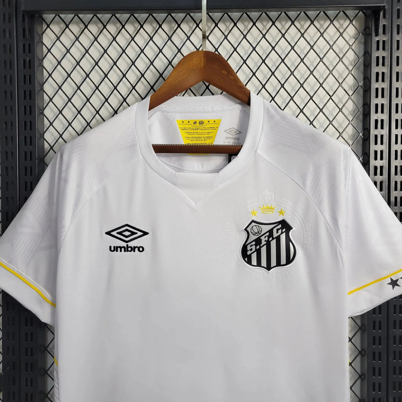 Santista Home Shirt 23/24 - Men's Fan White + Blaze Logo