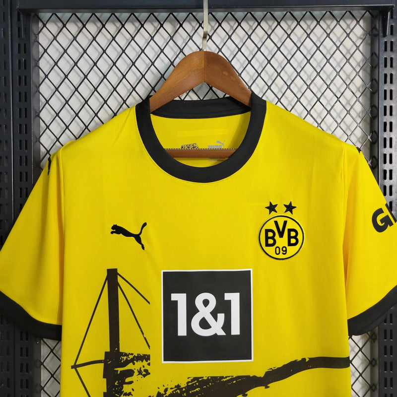 Borussia Dortmund Home Shirt 23/24 - Men's Fan Shirt Yellow