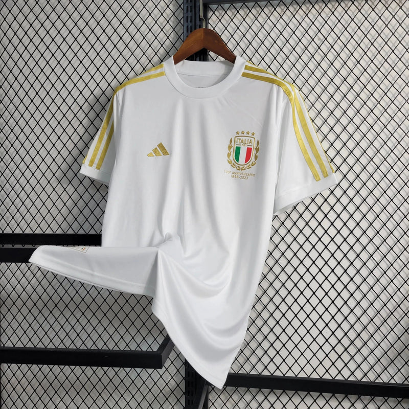 Italy Commemorative Edition 23/24 Shirt - Men's White and Gold Fan Shirt
