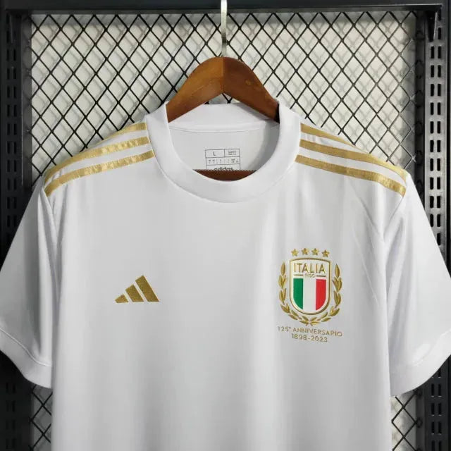 Italy Commemorative Edition 23/24 Shirt - Men's White and Gold Fan Shirt