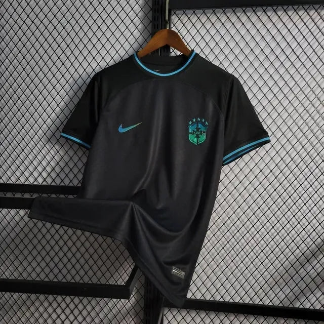 Brazil Commemorative Edition 22/23 Shirt - Men's Black Reflective Fan Shirt