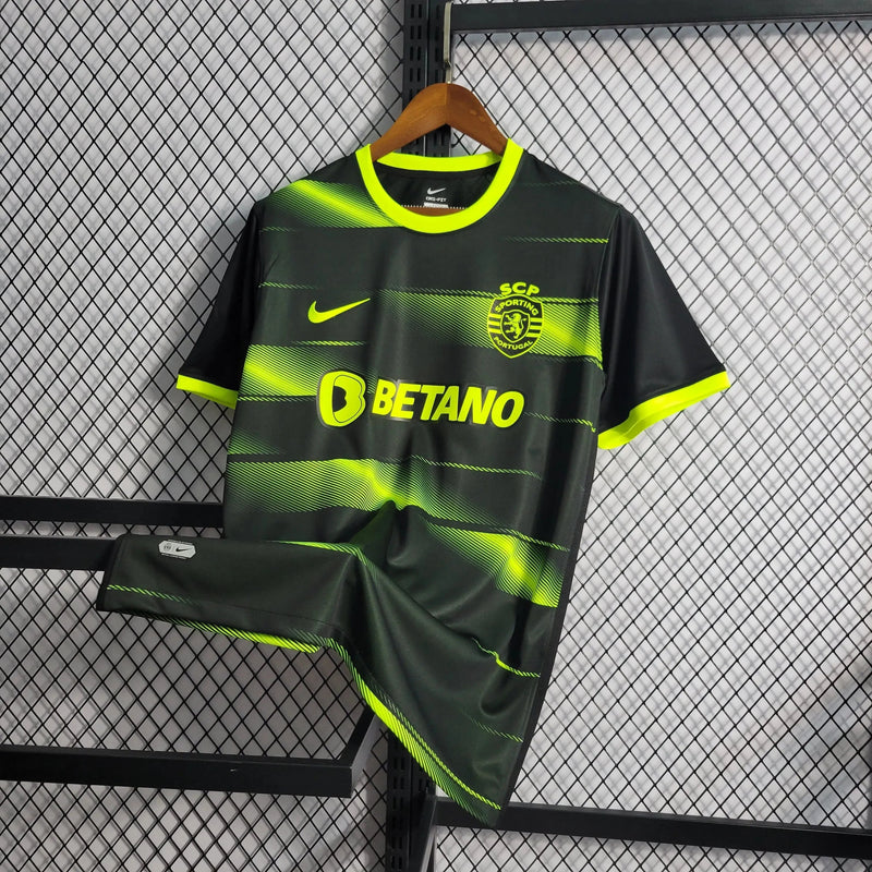 Sporting Away Shirt 22/23 - Men's Fan Black and Green