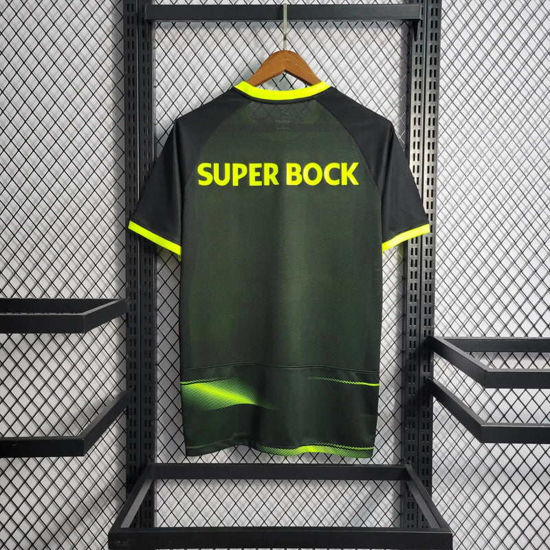 Sporting Away Shirt 22/23 - Men's Fan Black and Green