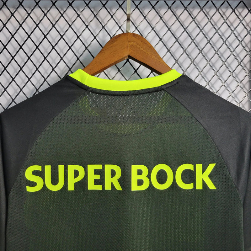 Sporting Away Shirt 22/23 - Men's Fan Black and Green