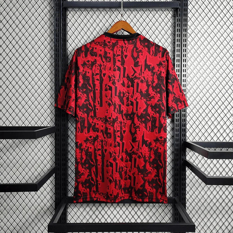 Manchester United Training Shirt 23/24 - Men's Fan Black and Red