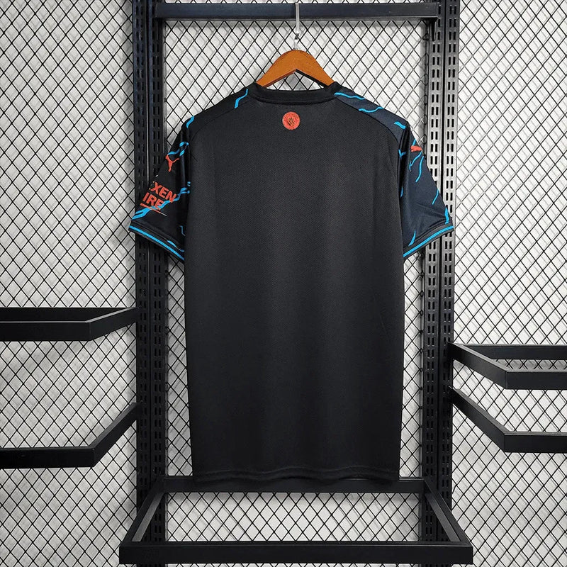 Manchester City Training Shirt 23/24 - Men's Fan Black and Blue