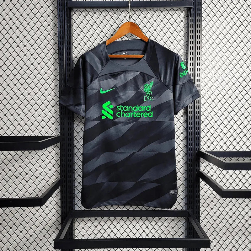 Liverpool Goalkeeper Shirt 23/24 - Men's Fan Black and Green