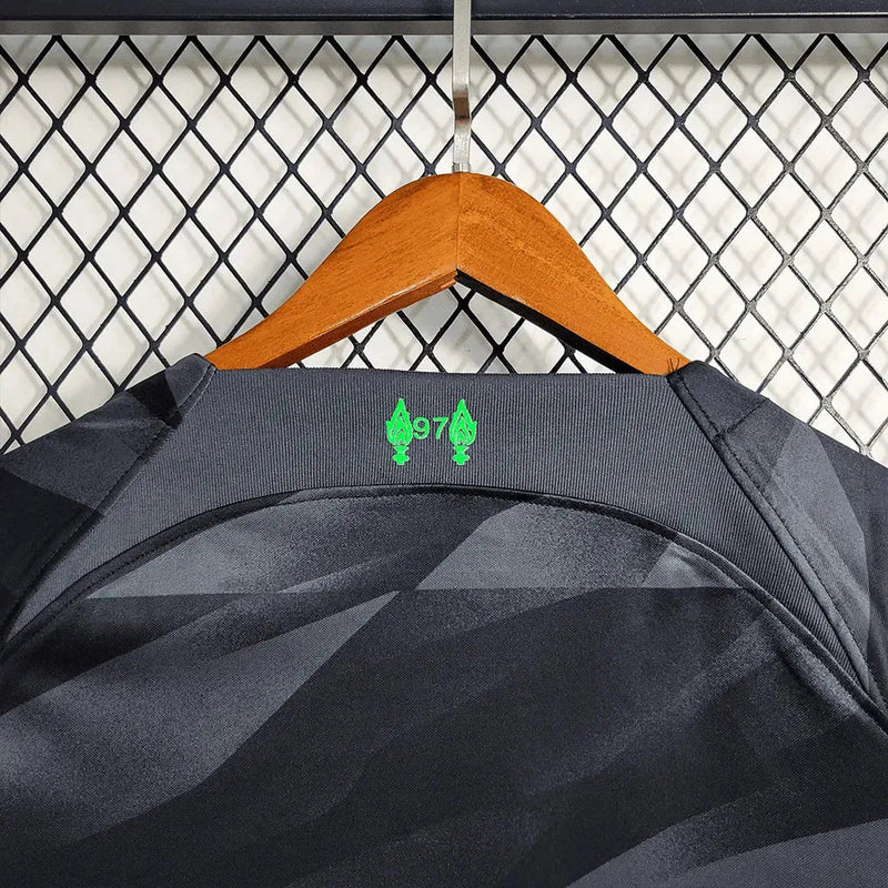 Liverpool Goalkeeper Shirt 23/24 - Men's Fan Black and Green