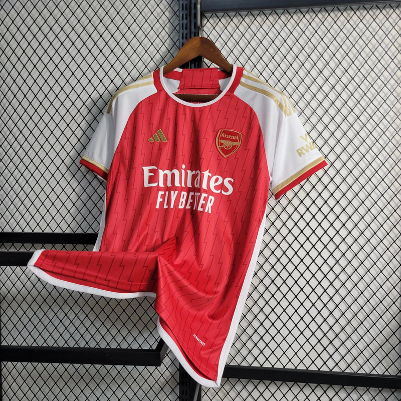 Arsenal Home Shirt 23/24 - Men's Fan Shirt Red and Gold