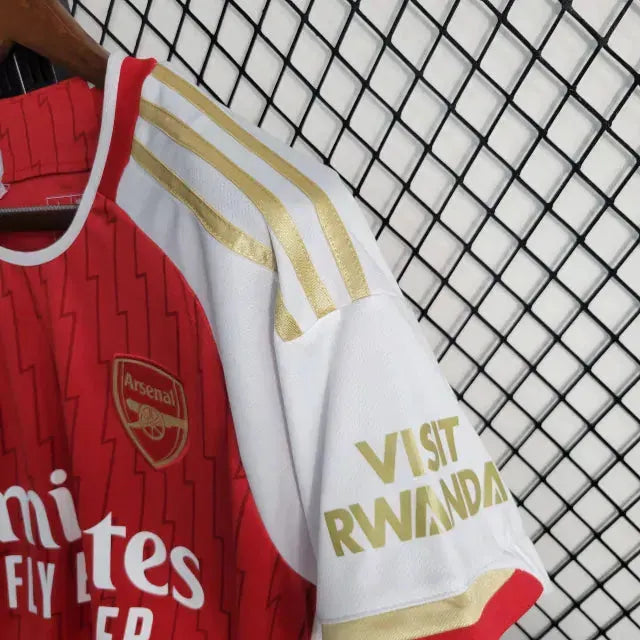 Arsenal Home Shirt 23/24 - Men's Fan Shirt Red and Gold