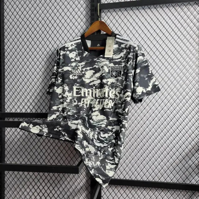 Lyon Away Shirt 22/23 - Men's Fan Black and White