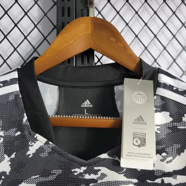 Lyon Away Shirt 22/23 - Men's Fan Black and White