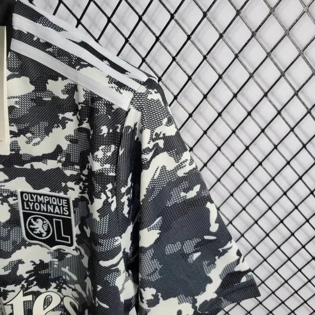Lyon Away Shirt 22/23 - Men's Fan Black and White