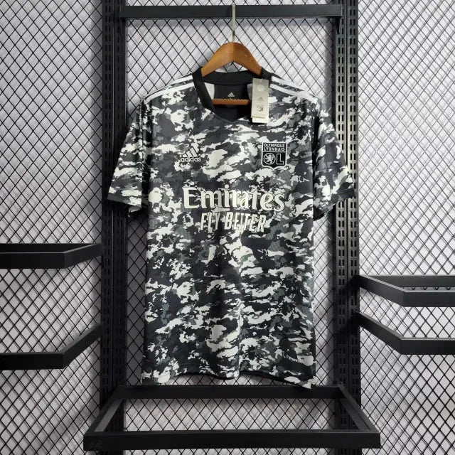 Lyon Away Shirt 22/23 - Men's Fan Black and White
