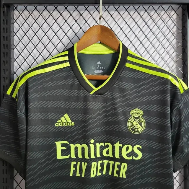 Real Madrid III Away Shirt 22/23 - Men's Fan Black and Green