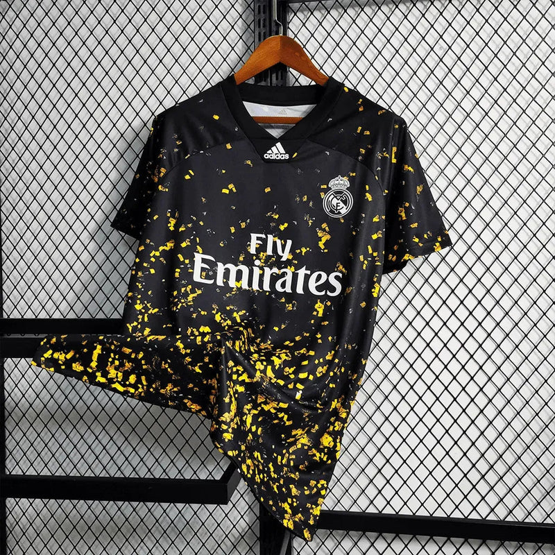 Real Madrid 20/21 Special Edition Men's Fan Shirt - Black and Yellow