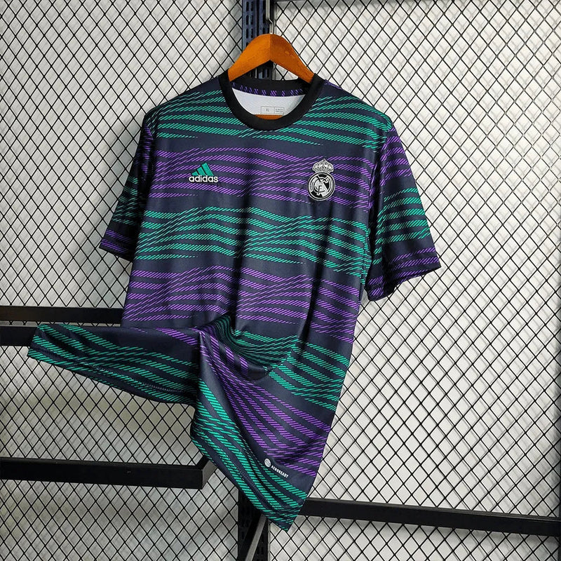 Real Madrid Training Shirt 23/24 - Men's Green and Purple Fan Shirt