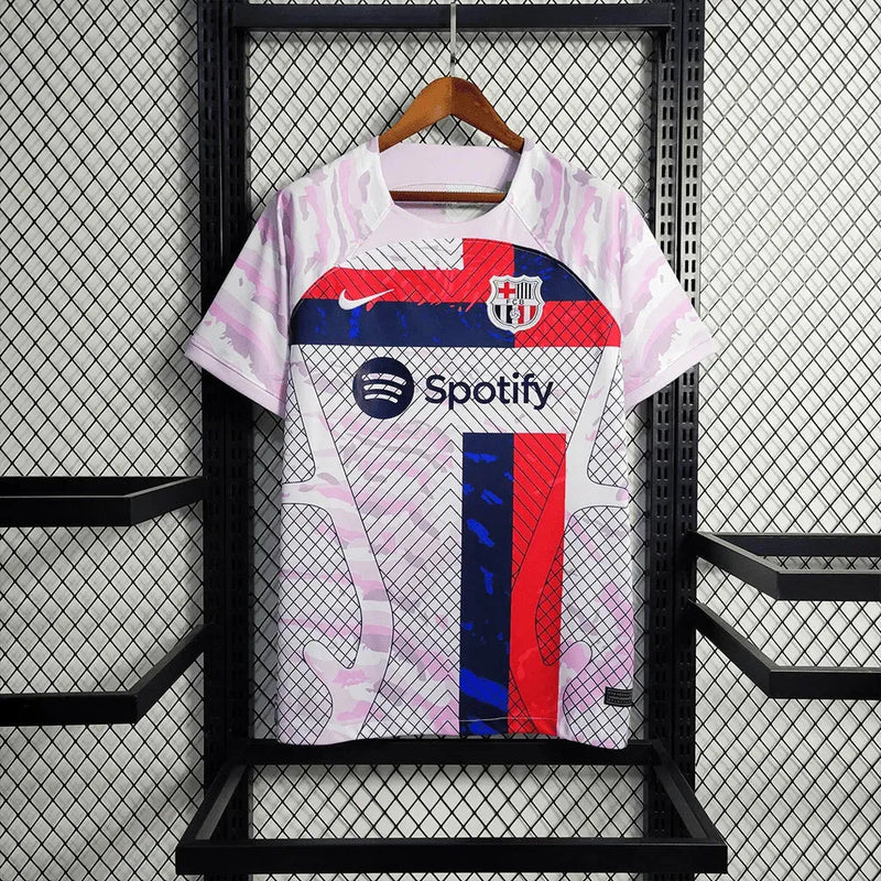 Barcelona Training Jersey 23/24 - Men's Fan White Shirt