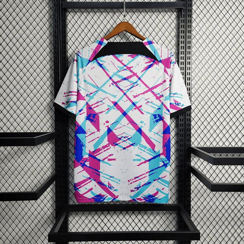 Barcelona Training Jersey 23/24 - Men's Fan Shirt White and Pink