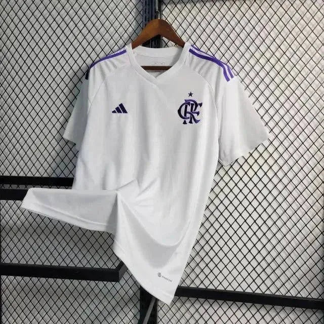 Flamengo Goalkeeper Shirt 23/24 - Men's White and Purple Fan Shirt