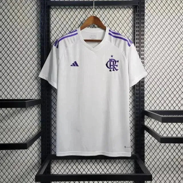 Flamengo Goalkeeper Shirt 23/24 - Men's White and Purple Fan Shirt