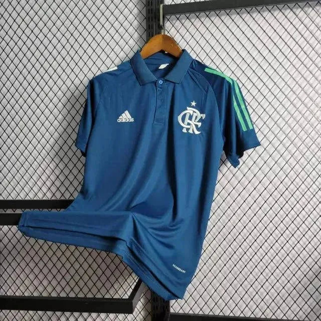 Flamengo Polo Training Shirt 21/22 - Men's Fan Blue