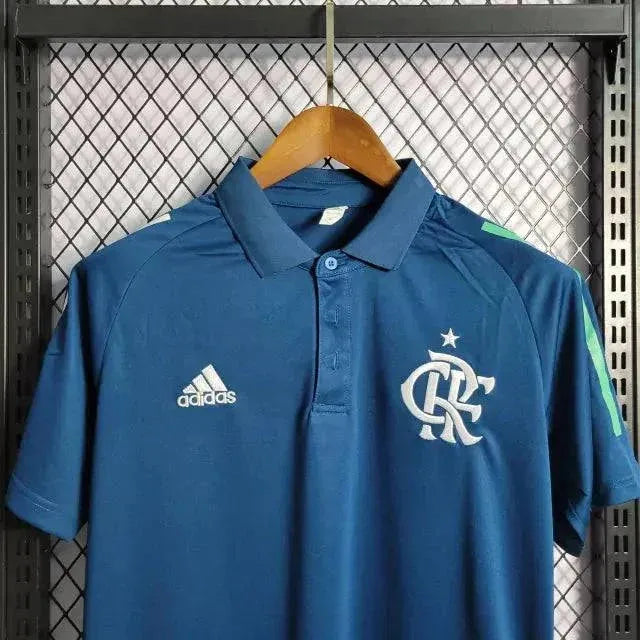 Flamengo Polo Training Shirt 21/22 - Men's Fan Blue