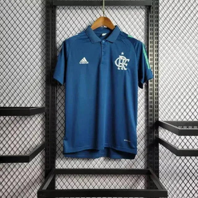 Flamengo Polo Training Shirt 21/22 - Men's Fan Blue