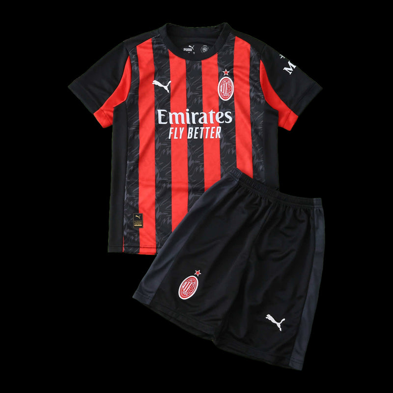 AC Milan Home Shirt 25/26 - Kids Fan Shirt Red