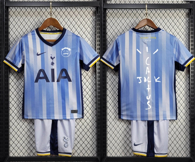 Tottenham X Travis Scott Away 24/25 Shirt - Kids Fan Blue