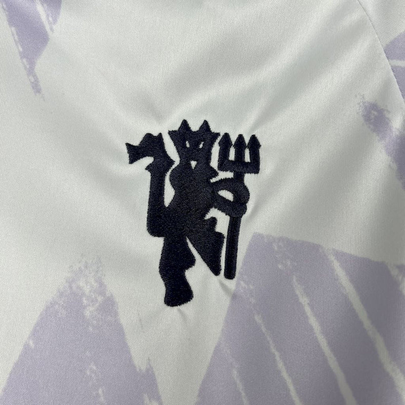 Manchester United Away Shirt 25/26 - Men's White and Purple Fan Shirt