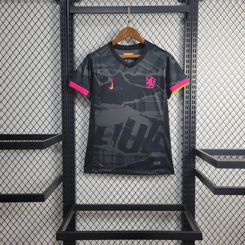 Chelsea Third Away Shirt 24/25 - Women's Black and Pink Fan Shirt