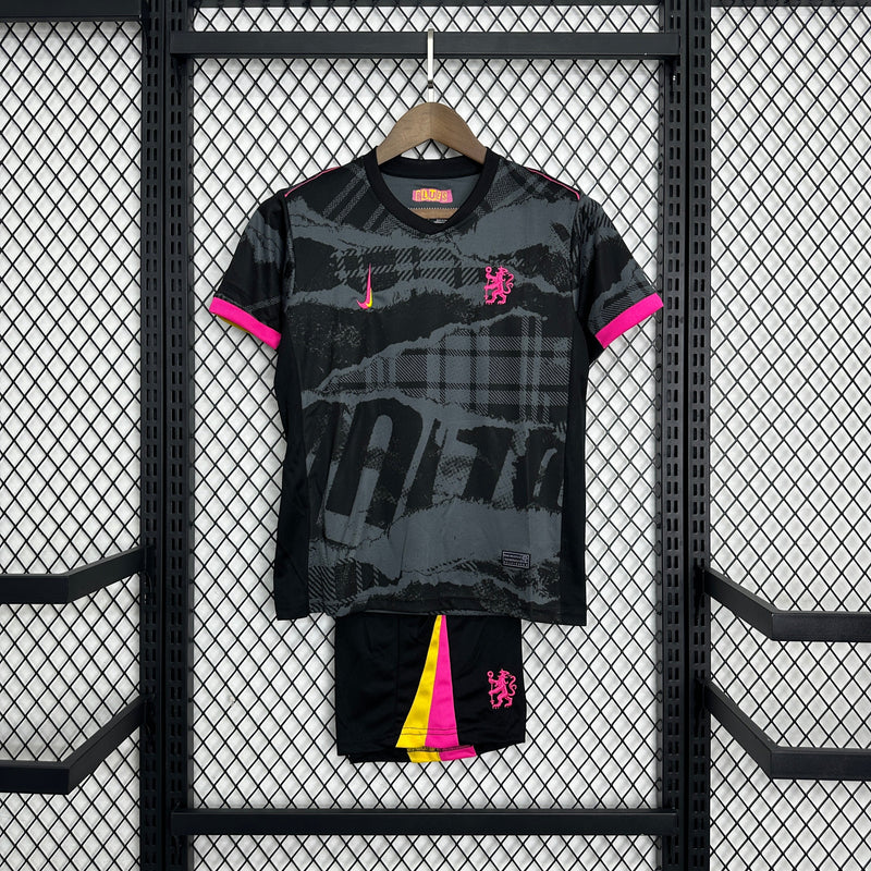 Chelsea Third Away Shirt 24/25 - Kids Fan Black and Pink