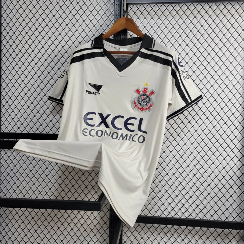 Timão Home Retro Shirt 1998 - White Men's Fan Shirt