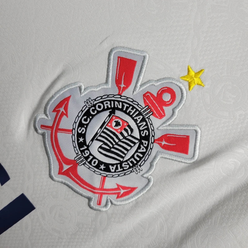 Timão Home Retro Shirt 1998 - White Men's Fan Shirt