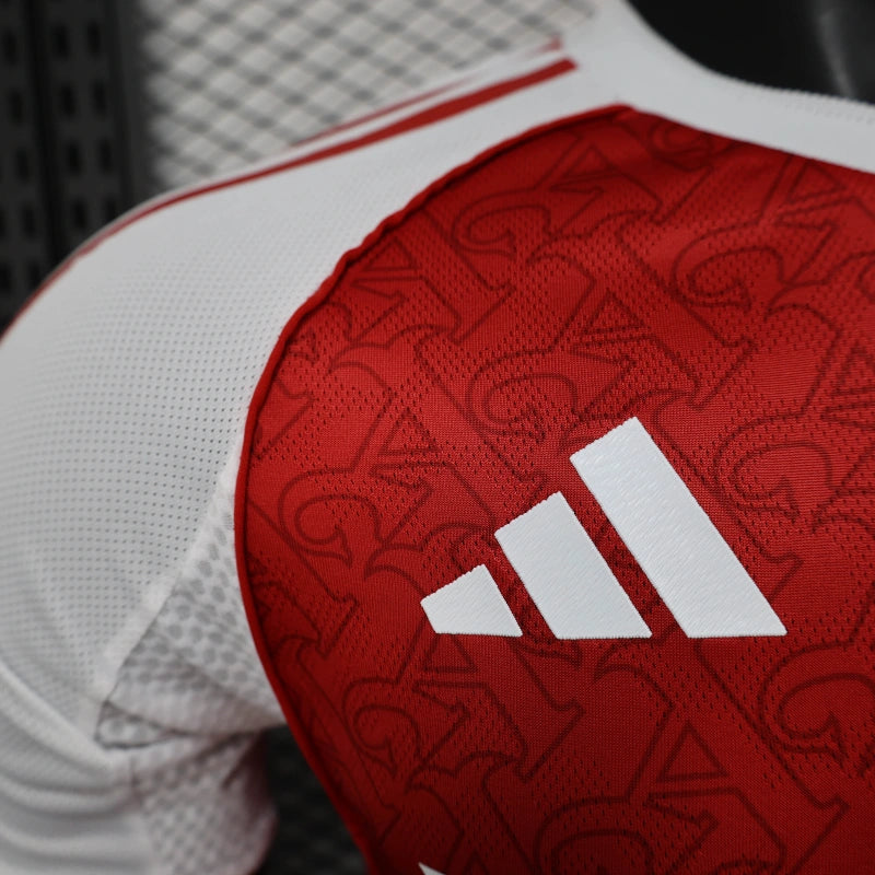 Arsenal Home Shirt 25/26 - Mens Player Red &amp; White