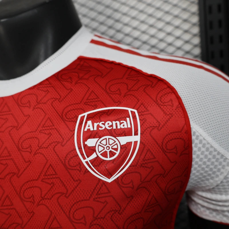 Arsenal Home Shirt 25/26 - Mens Player Red &amp; White