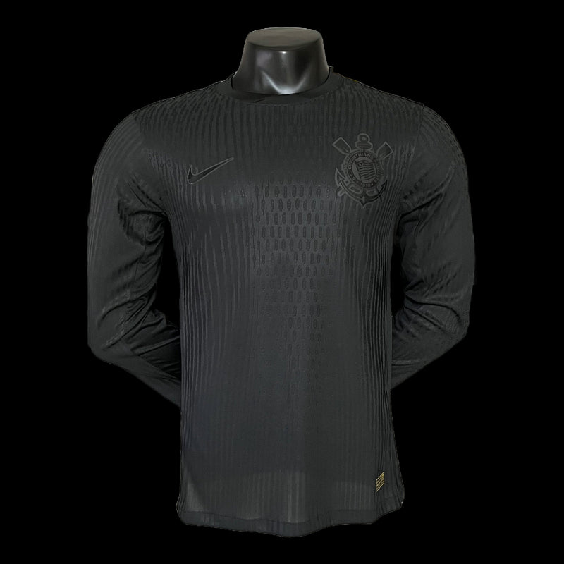 Timão Away Shirt 24/25 - Men's Player Long Sleeve Black + Sponsorships