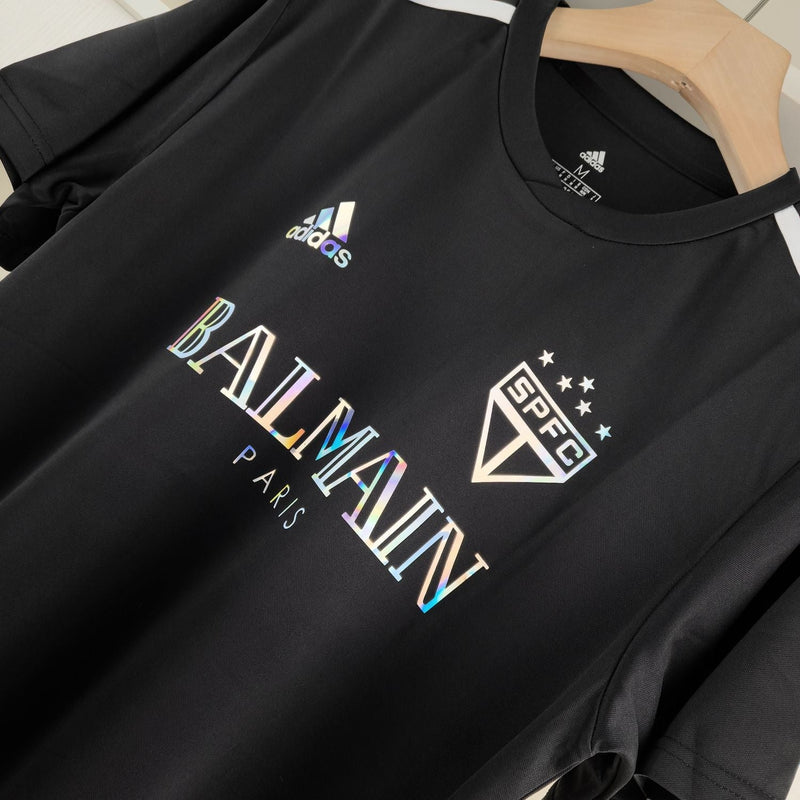 Sao Paulo BALMAIN Shirt - Men's Fan Black Reflective