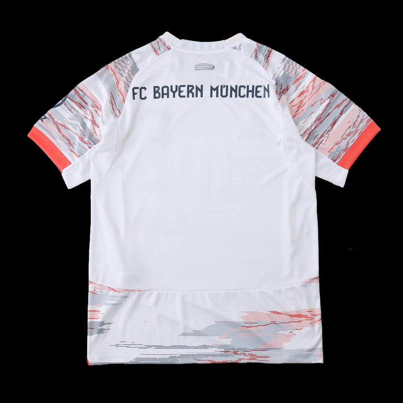 Bayern Munich Away Shirt 25/26 - Men's White and Orange Fan Shirt