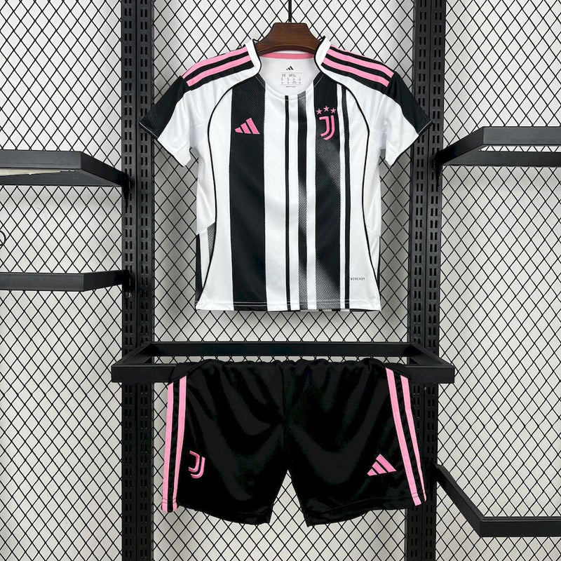 Juventus Home Shirt 25/26 - Kids Fan Shirt Black and White